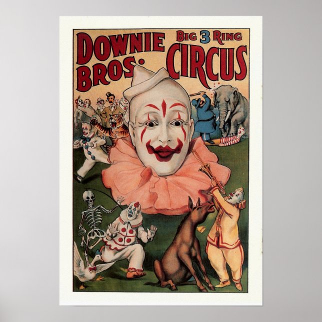 Downie Bros. Vintage Circus Poster (Front)