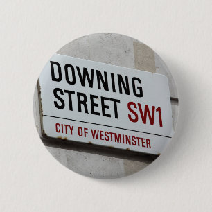 Downing Street Sign 6 Cm Round Badge