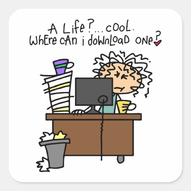 Download Life Humour Square Sticker (Front)