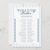 Downloadable Blue Striped Would She Rather Card