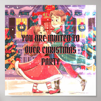 Downloadable Children's Christmas Party Invitation Poster