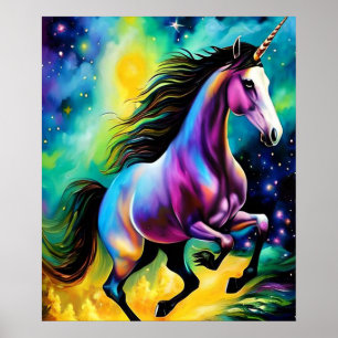 Downloadable Digital Art Print   Rainbow Unicorn