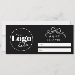 Downloadable Logo Small Business Gift Certificate Invitation