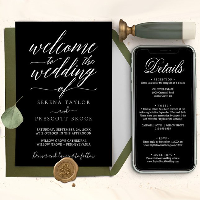 Downloadable Modern Minimal Calligraphy Wedding  I Invitation (minimal script wedding invite)