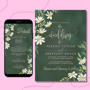 Downloadable Sage Green Floral Wedding Invitation