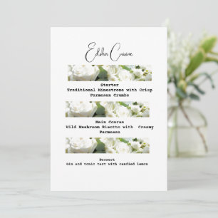 Downloadable Wedding Traditional Delicious Menu Invitation