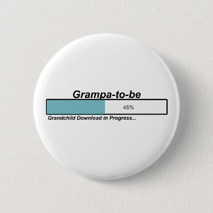 Downloading Grampa to Be 6 Cm Round Badge