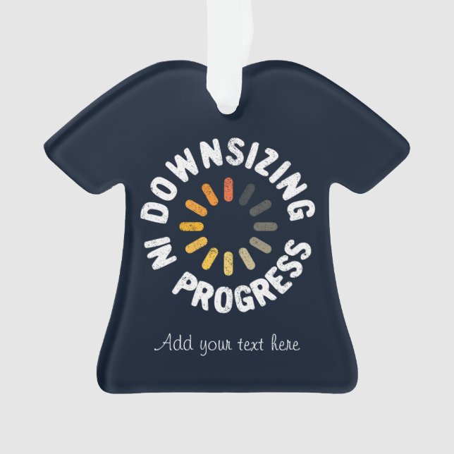 Downsizing in Progress Weight Loss Action Plan Ornament (Front)