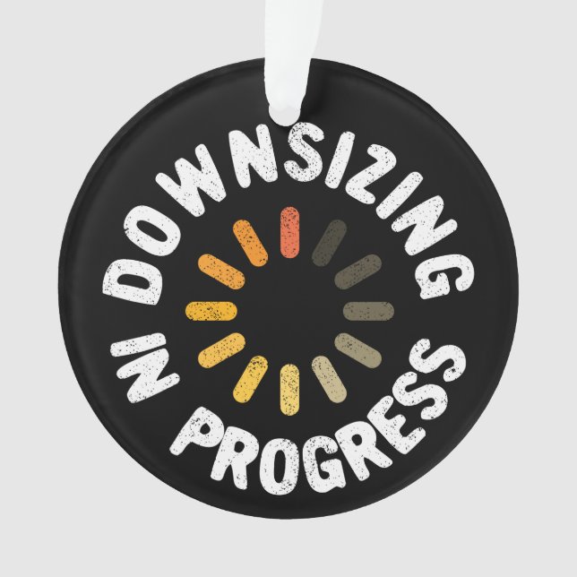 Downsizing in Progress Weight Loss Action Plan Ornament (Front)