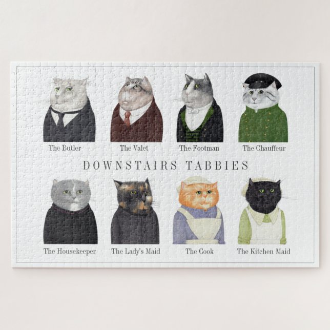 DOWNSTAIRS TABBIES 20x30 Puzzle (Horizontal)