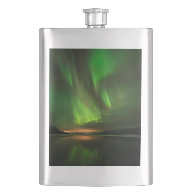 Downstream Aurora Hip Flask (Front)