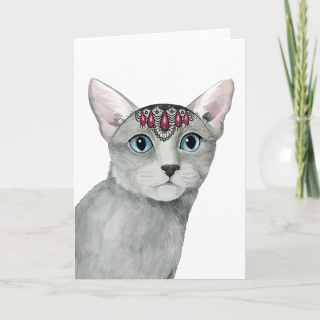 Downton Cat | Bejeweled Card (Front)