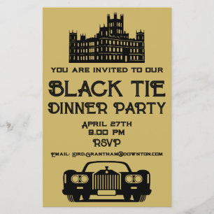 Downton Themed Dinner Party Flyer
