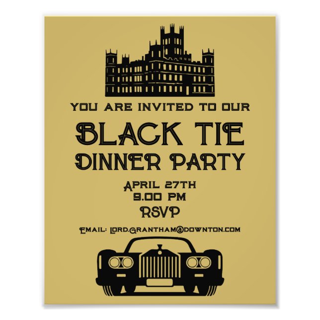Downton Themed Dinner Party Photo Print (Front)