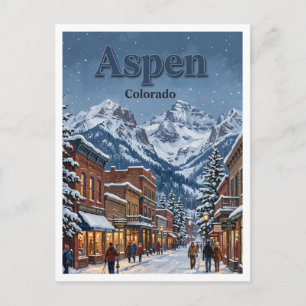 Downtown Aspen Colorado Postcard