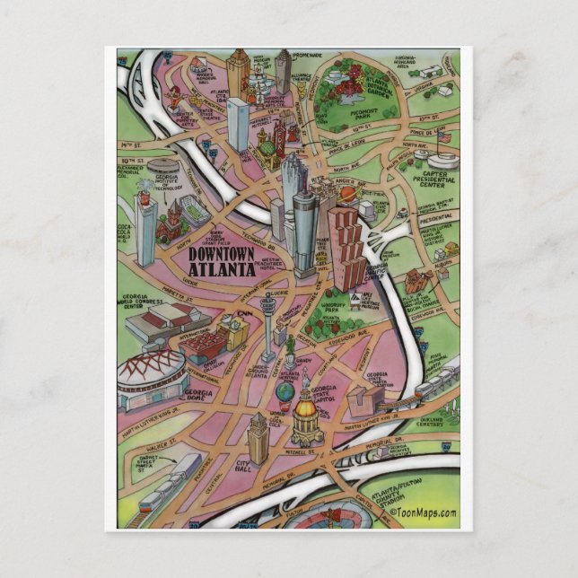 Downtown Atlanta Georgia Postcard (Front)