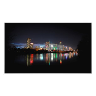 Downtown Austin Texas Night Skyline 2 Photo Print