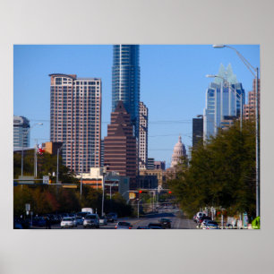 Downtown Austin, Texas, Zoomed Poster