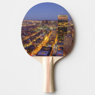 Downtown Boston and Hancock Tower Ping Pong Paddle
