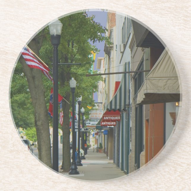 Downtown Bristol - Tennessee sidewalk Coaster (Front)