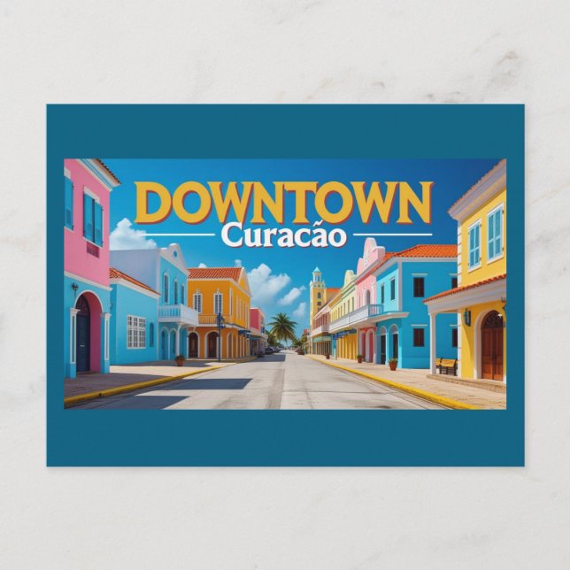 Downtown curacao holiday postcard (Front)