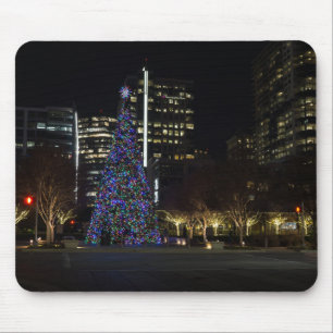 Downtown Dallas Christmas Mouse Pad