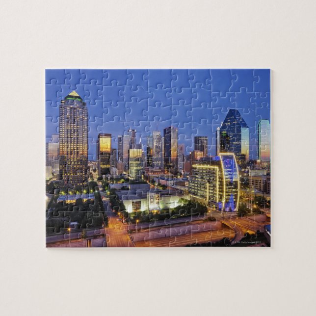 downtown dallas skyline jigsaw puzzle (Horizontal)