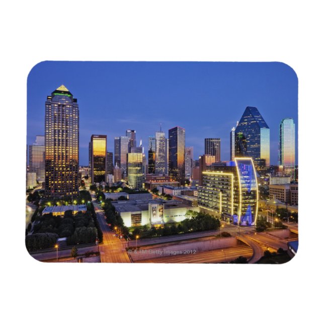 downtown dallas skyline magnet (Horizontal)