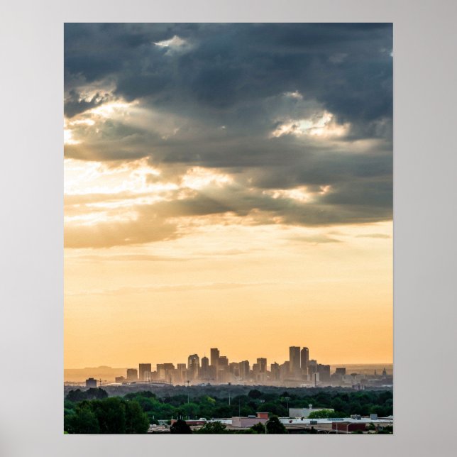 Downtown Denver // Sunset Skyline Poster (Front)