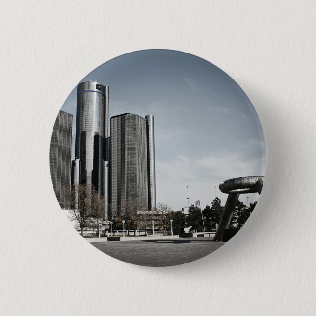Downtown Detroit 6 Cm Round Badge (Front)