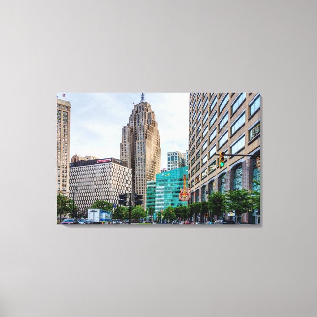 Downtown Detroit Canvas Print (Front)