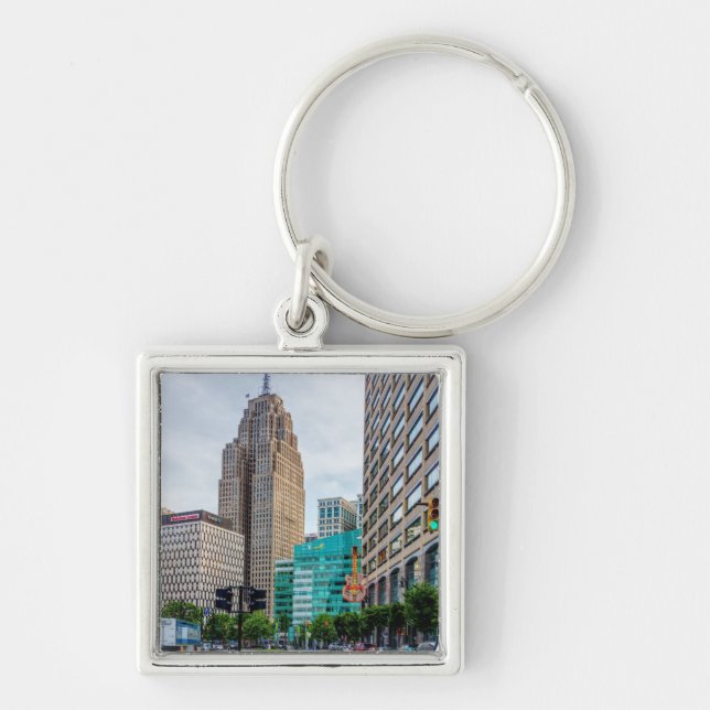Downtown Detroit Key Ring (Front)