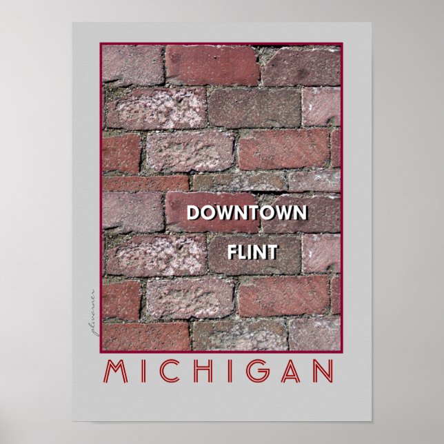 Downtown Flint Bricks Poster (Front)