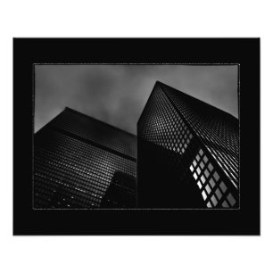 Downtown Fogfest No 14 with Border Photo Print