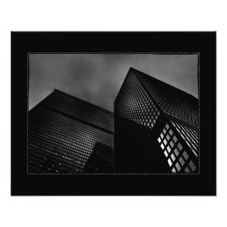 Downtown Fogfest No 14 with Border Photo Print