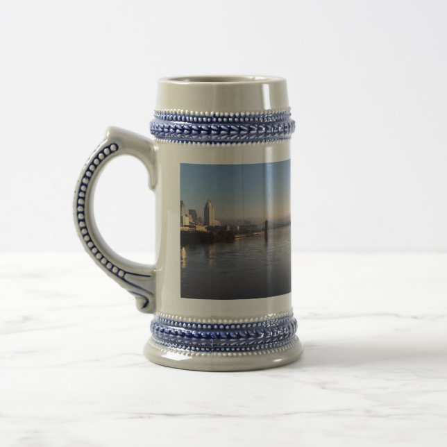 Downtown Foggy Cincinnati  Beer Stein (Left)
