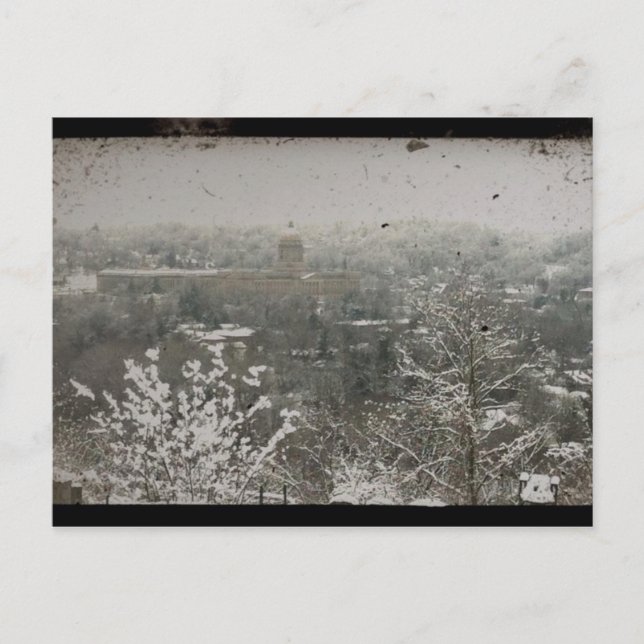 Downtown Frankfort, Kentucky in Winter Postcard (Front)