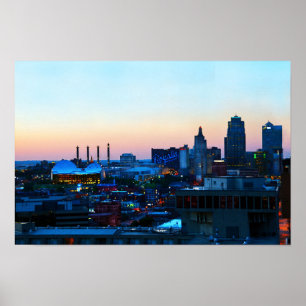 Downtown Kansas City at Sunset Poster