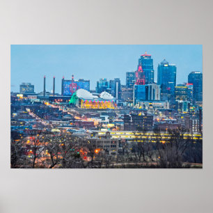 Downtown Kansas City Holiday Lights Poster