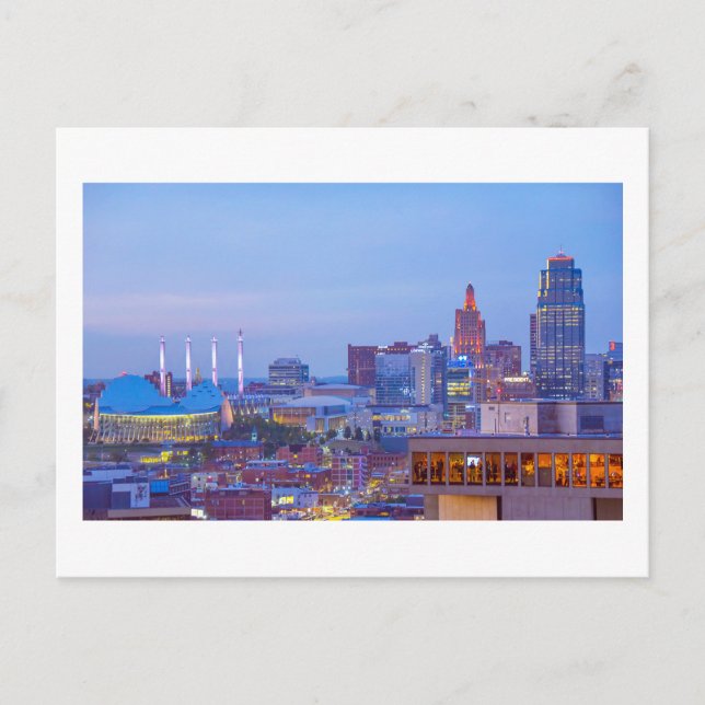 Downtown Kansas City, Missouri, at Dusk Postcard (Front)