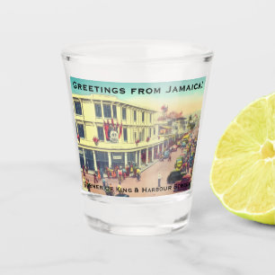Downtown Kingston, Jamaica, BWI (Harbour Street) Shot Glass