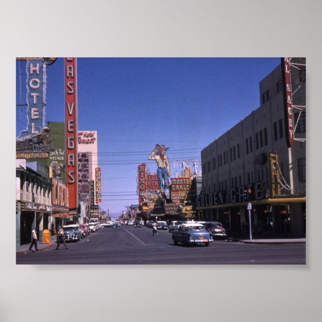 Downtown Las Vegas 1954 Poster (Front)