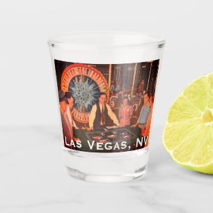 Downtown Las Vegas, Nevada Vintage Casino Scene Shot Glass