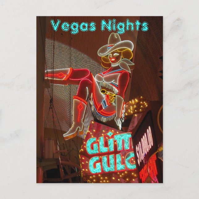 Downtown Las Vegas Nights Postcard (Front)