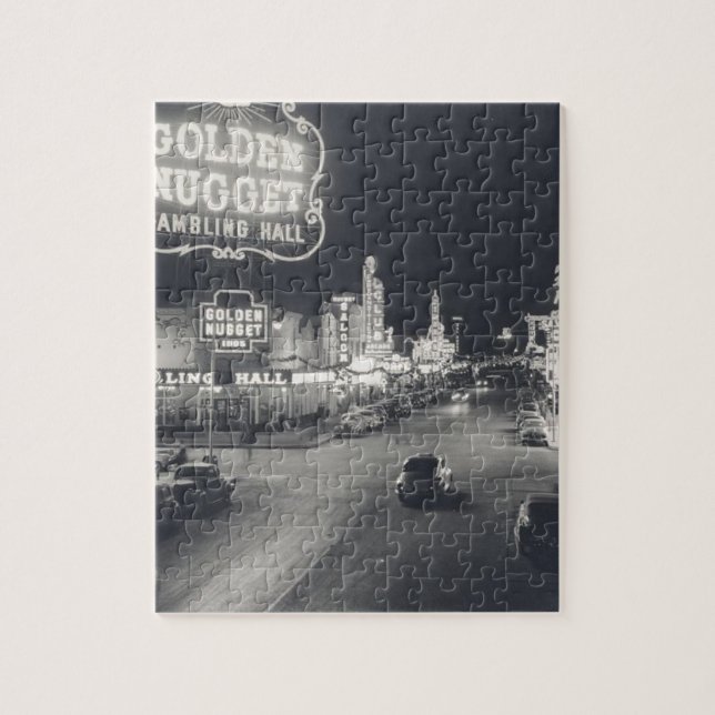 Downtown Las Vegas Retro Jigsaw Puzzle (Vertical)