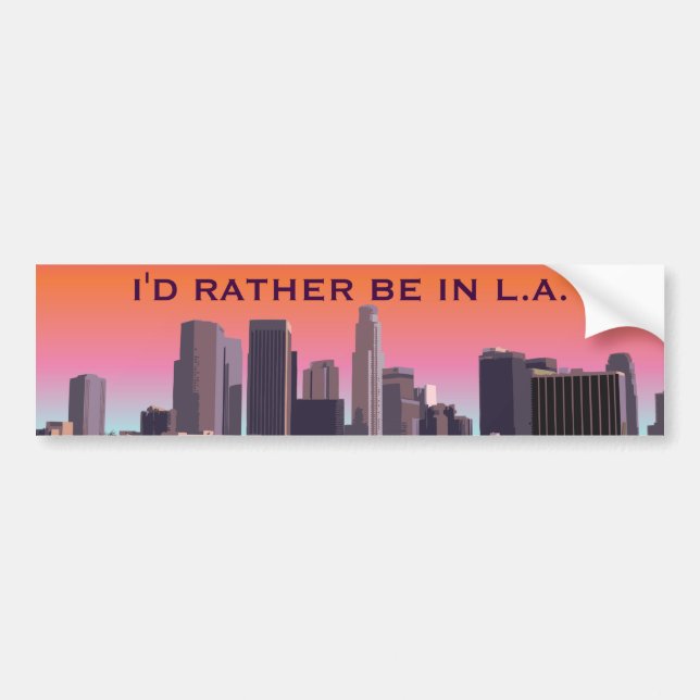 Downtown Los Angeles - Customisable Image Bumper Sticker (Front)