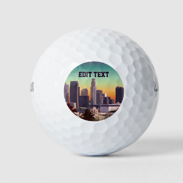 Downtown Los Angeles - Customisable Image Golf Balls (Front)