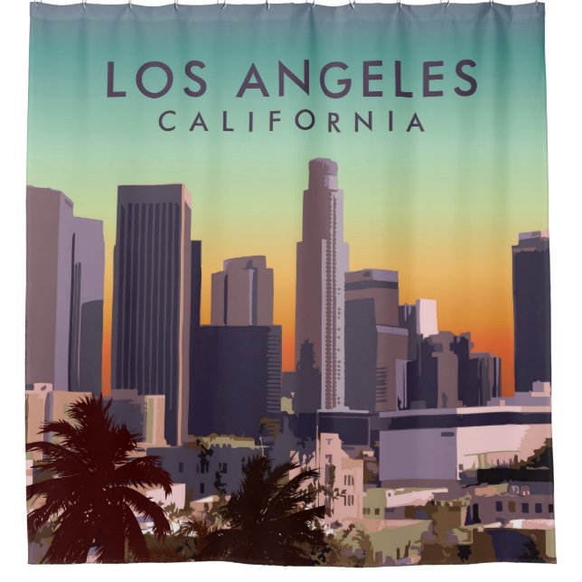 Downtown Los Angeles Shower Curtain (Front)