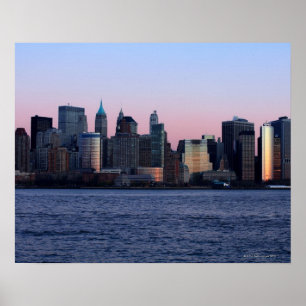 Downtown Manhattan at dusk 2 Poster