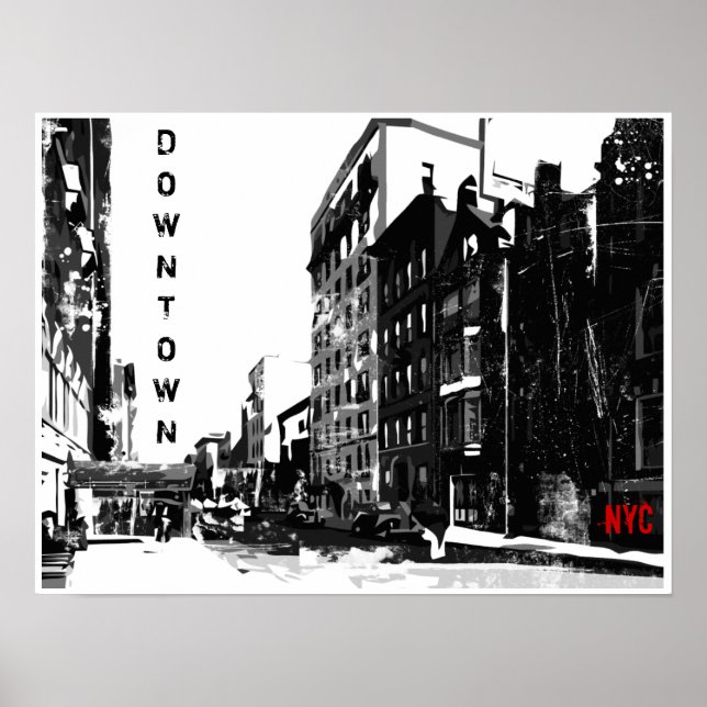 Downtown Manhattan Poster (Front)